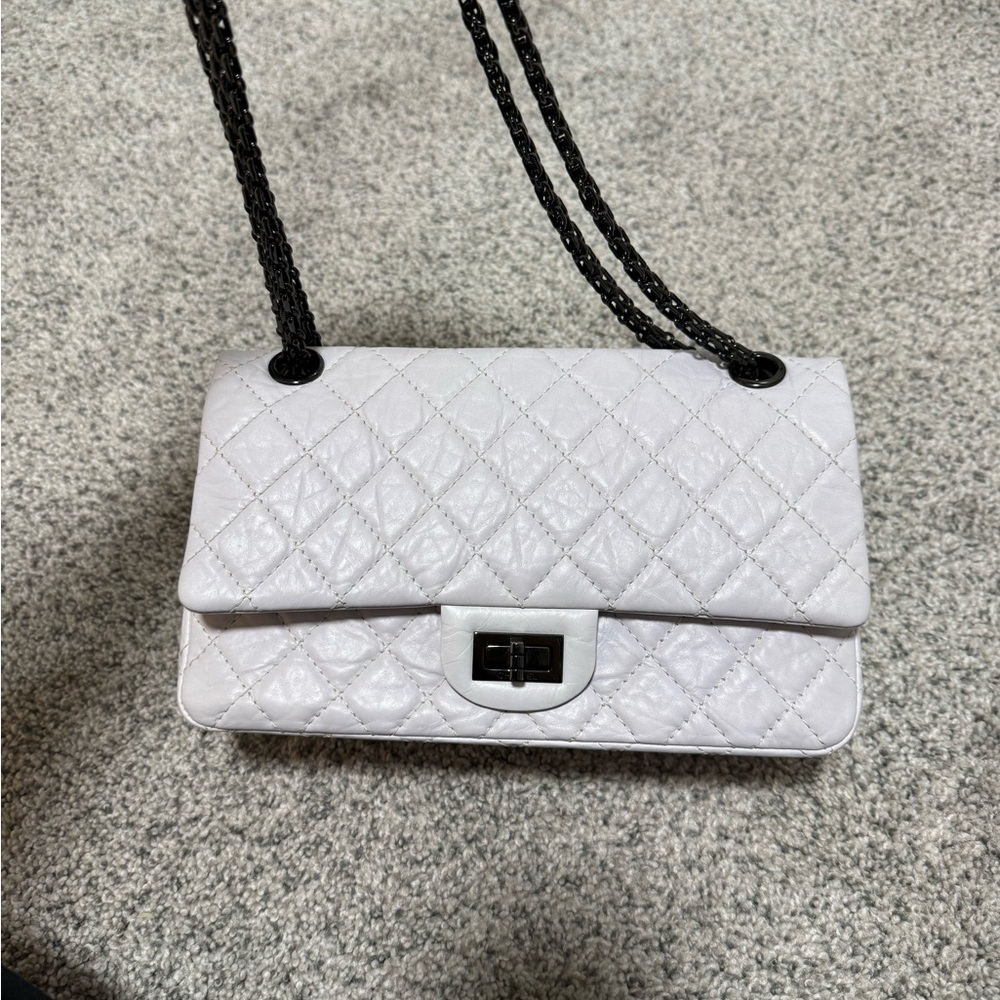 Chanel So Black Reissue on white/light gray 225